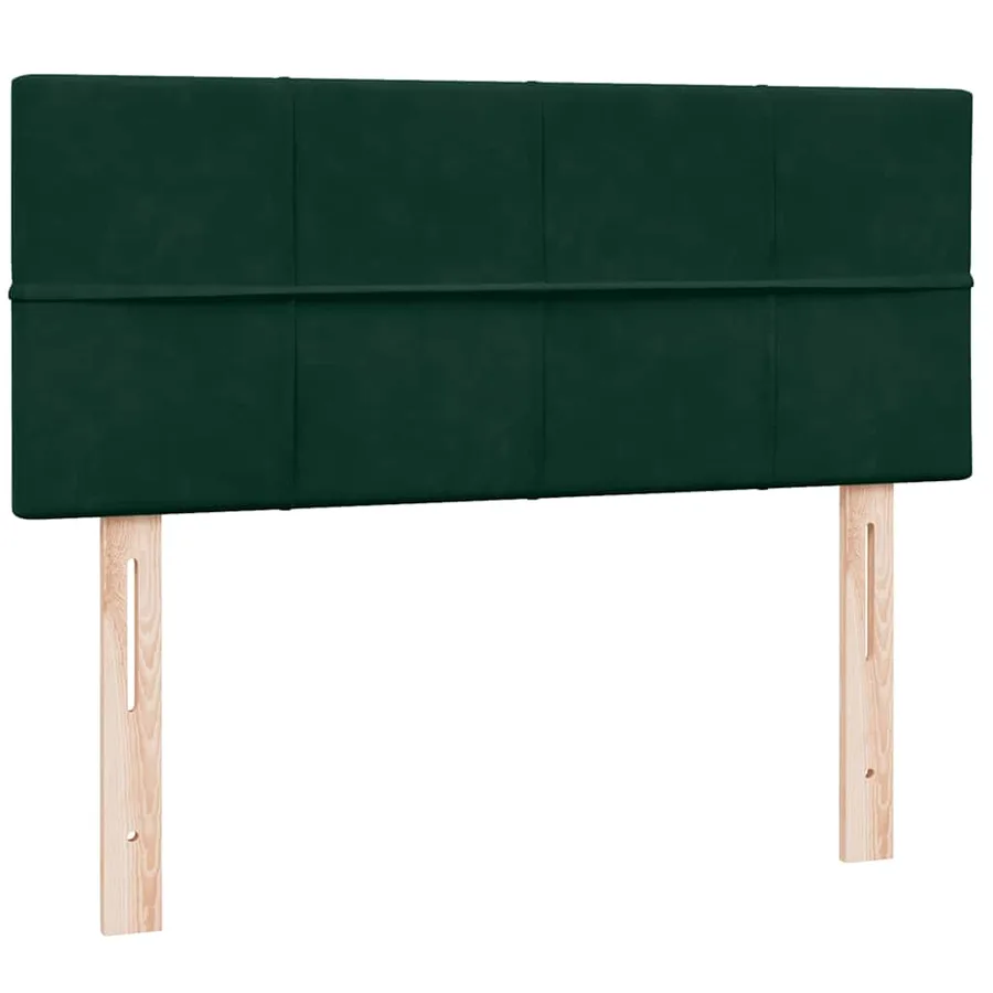 Sommier à lattes de lit et matelas vert foncé 120x220cm velours - 6