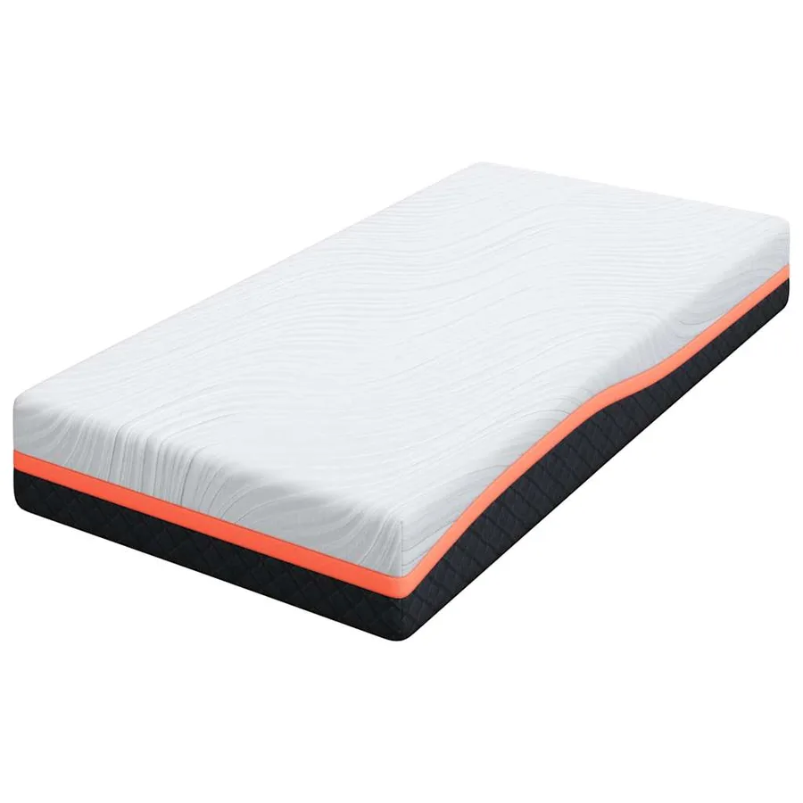 Matelas Blanc et Gris 90 x 190 cm Tissu jacquard - 4