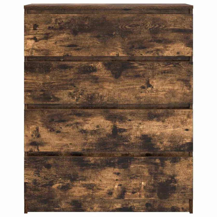 Buffet chêne fumé 80x35x99 cm bois d'ingénierie - 6
