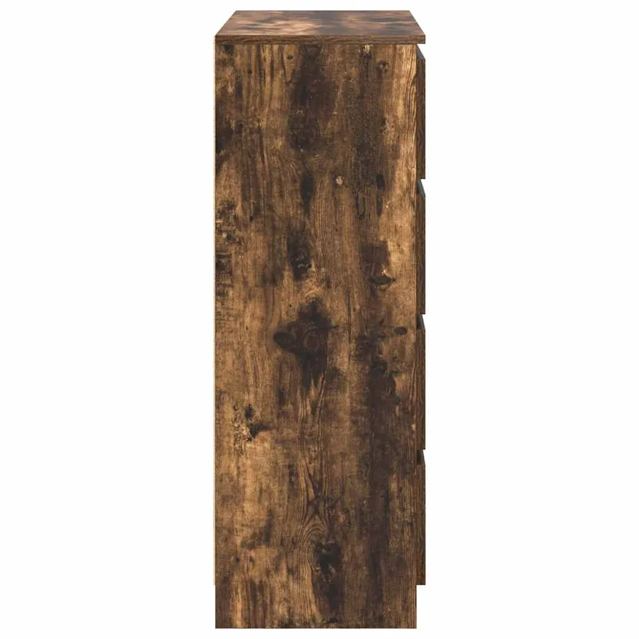 Buffet chêne fumé 80x35x99 cm bois d'ingénierie - 7