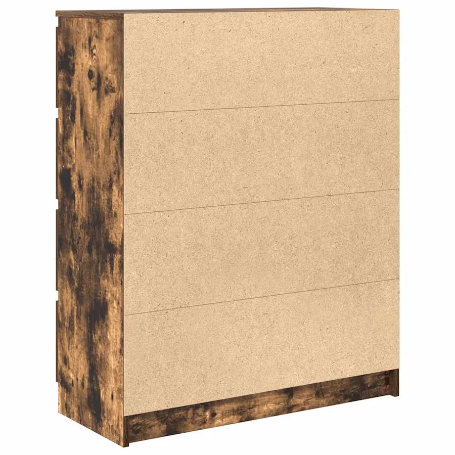 Buffet chêne fumé 80x35x99 cm bois d'ingénierie - 8