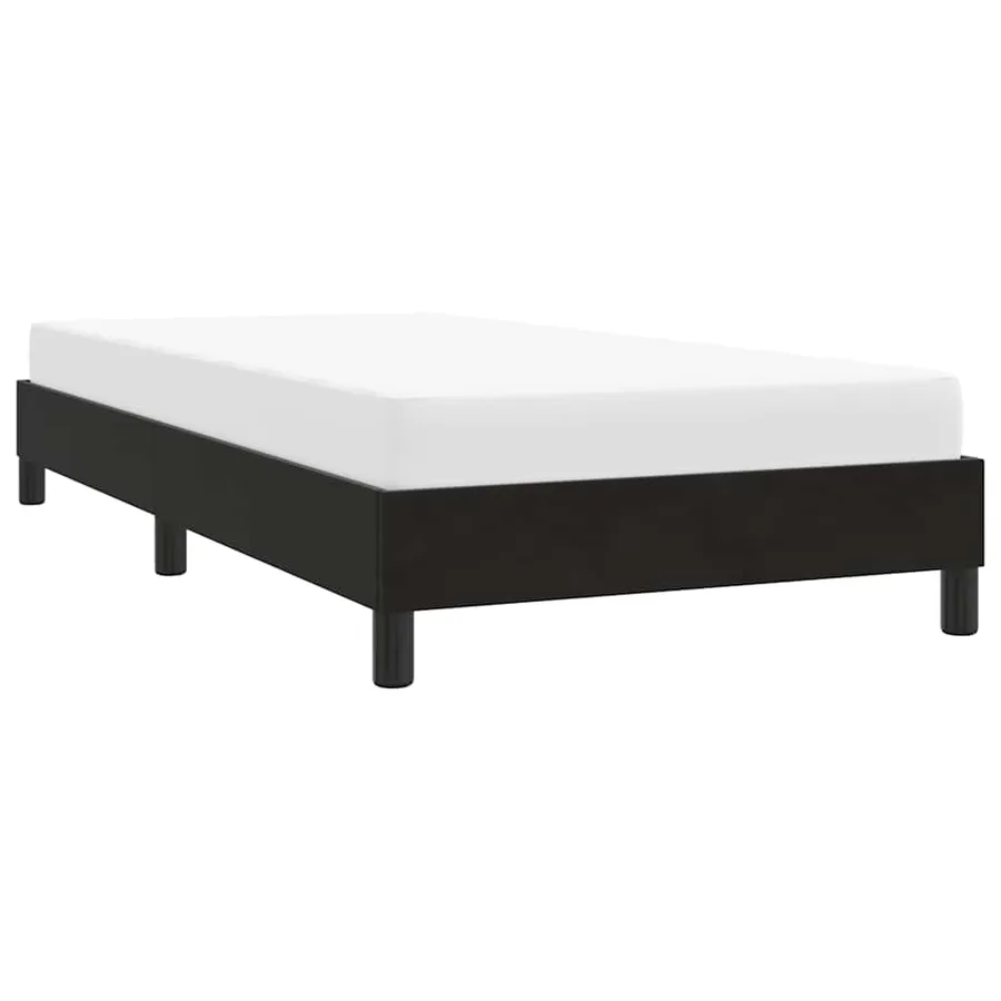 Cadre de lit sans matelas noir 100x220 cm velours - 4