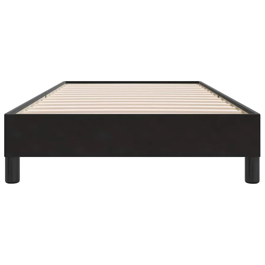 Cadre de lit sans matelas noir 100x220 cm velours - 5