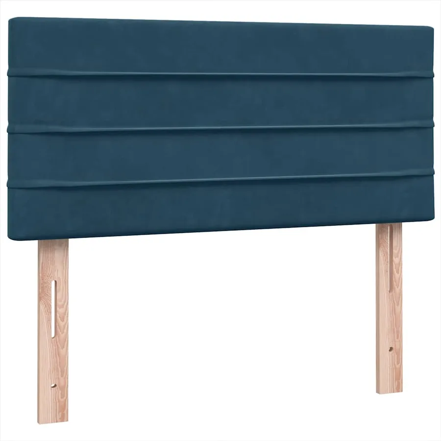 Sommier à lattes de lit et matelas bleu foncé 100x220cm velours - 7