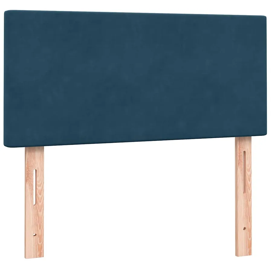 Sommier à lattes de lit et matelas bleu foncé 100x220cm velours - 7