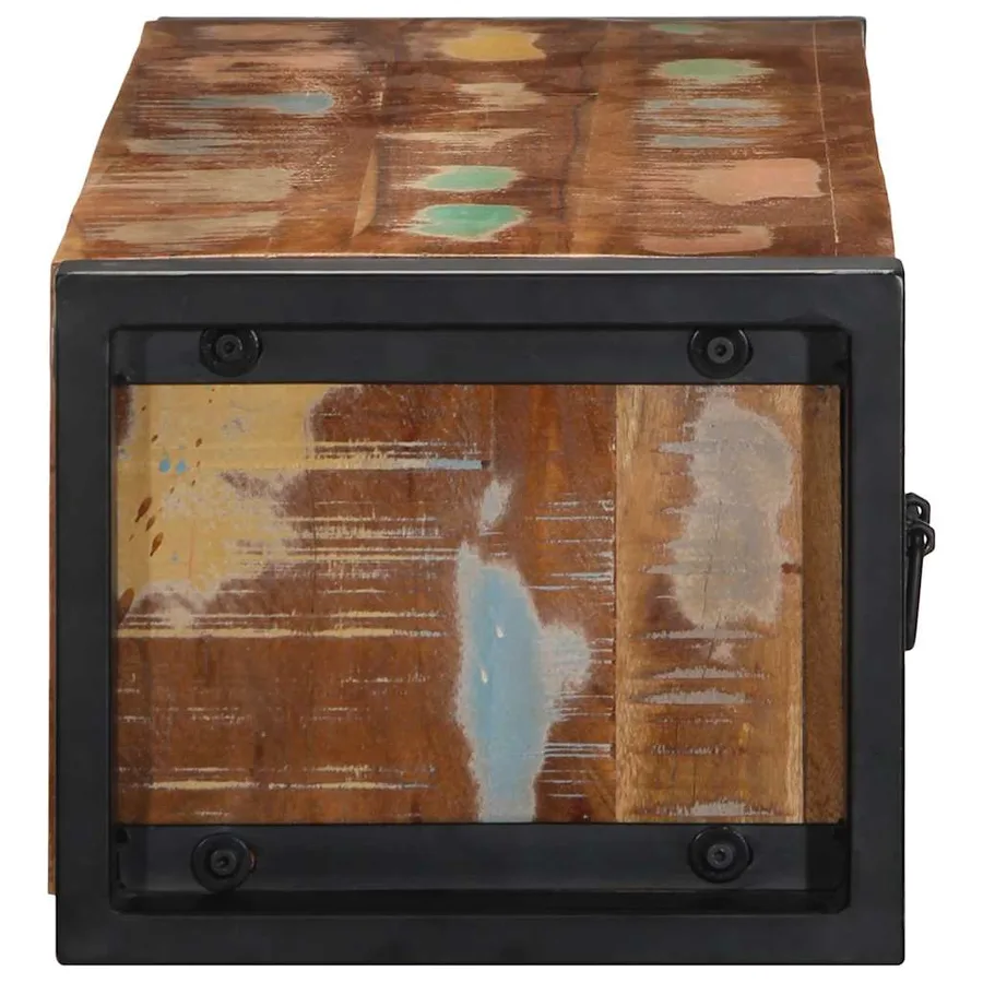 Meuble TV 100x30x25 cm Bois de récupération solide - 4