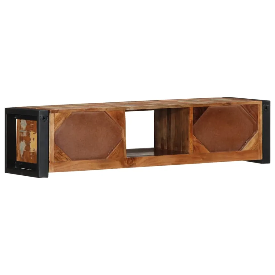 Meuble TV 100x30x25 cm Bois de récupération solide - 5