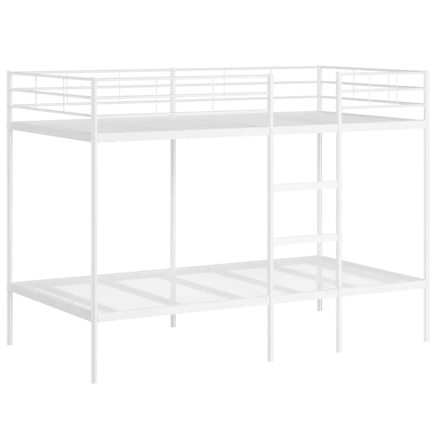 Lit superposé sans matelas blanc 100x200 cm acier - 2