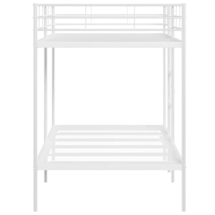 Lit superposé sans matelas blanc 100x200 cm acier - 6