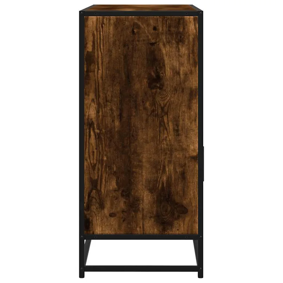 Buffet chêne fumé 100x35x76 cm bois d'ingénierie - 5
