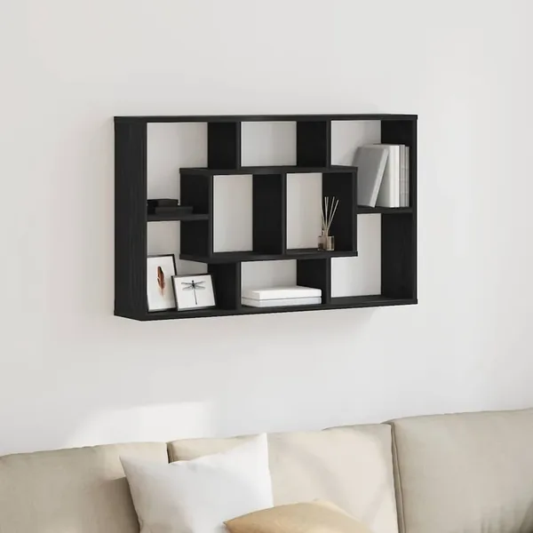 Étagère Murale Chêne noir 85 x 16 x 52,5 cm Bois d'ingénierie