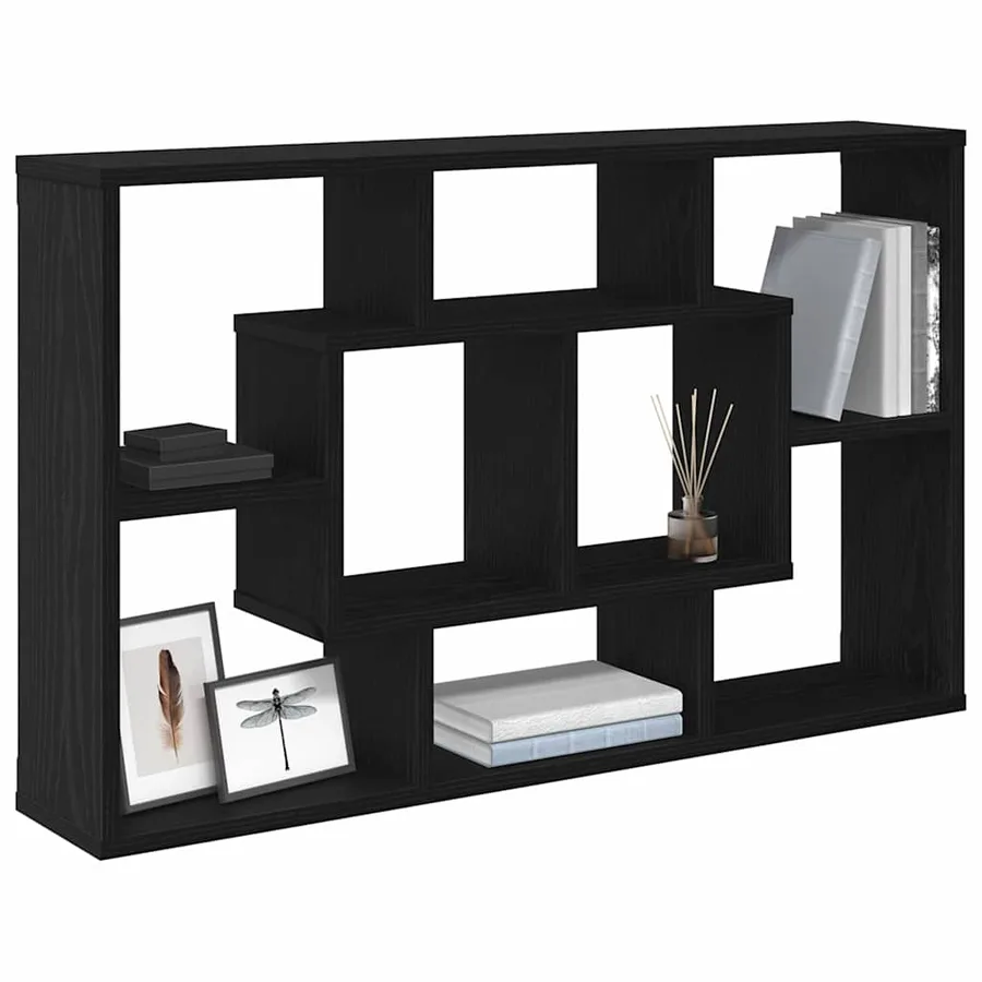 Étagère Murale Chêne noir 85 x 16 x 52,5 cm Bois d'ingénierie - 3