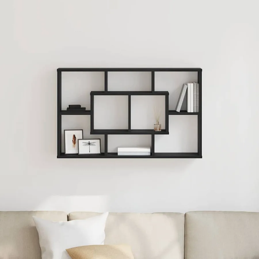 Étagère Murale Chêne noir 85 x 16 x 52,5 cm Bois d'ingénierie - 4