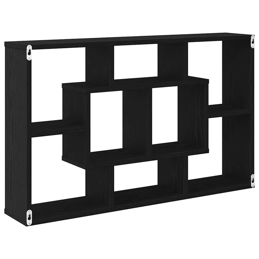 Étagère Murale Chêne noir 85 x 16 x 52,5 cm Bois d'ingénierie - 5
