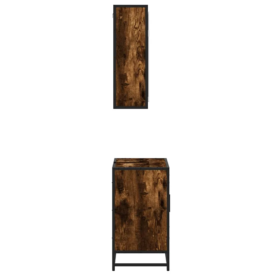 Ensemble de meubles de salle de bain 2 pcs Chêne fumé - 6
