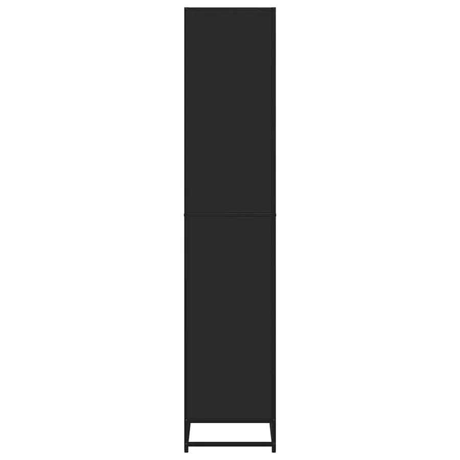 Bibliothèque noir 80,5x35x170,5 cm bois d'ingénierie - 5