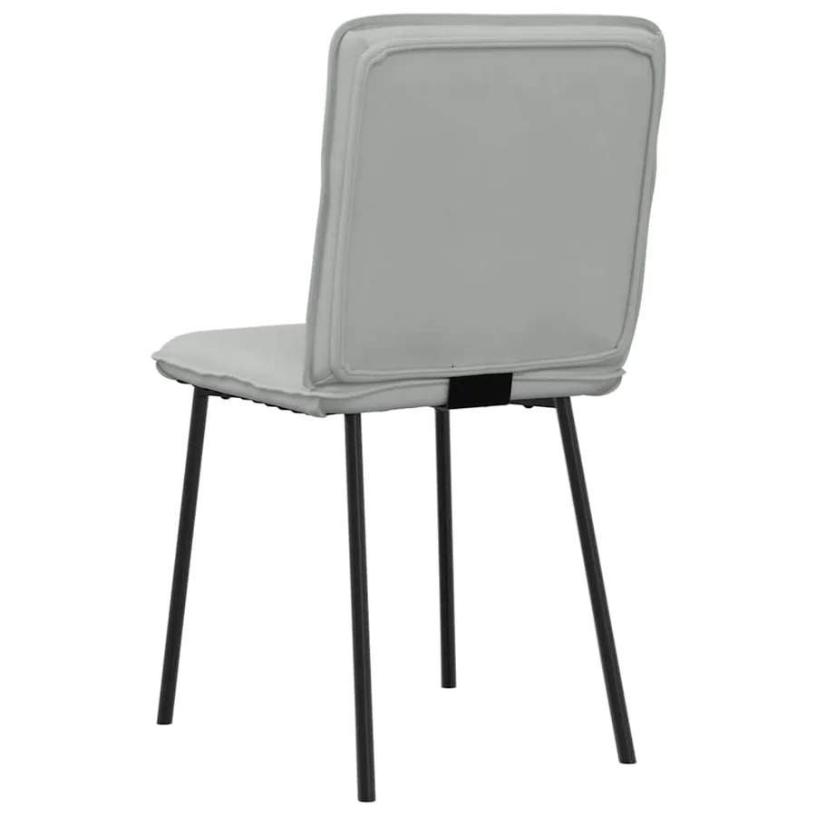 Chaises à manger lot de 2 Gris clair Velours - 6