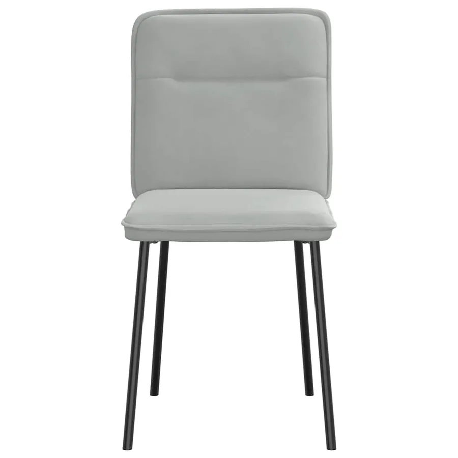 Chaises à manger lot de 6 gris clair velours - 4