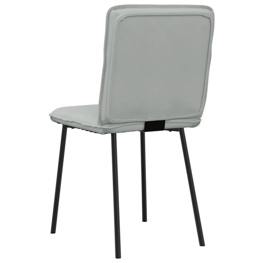 Chaises à manger lot de 6 gris clair velours - 6