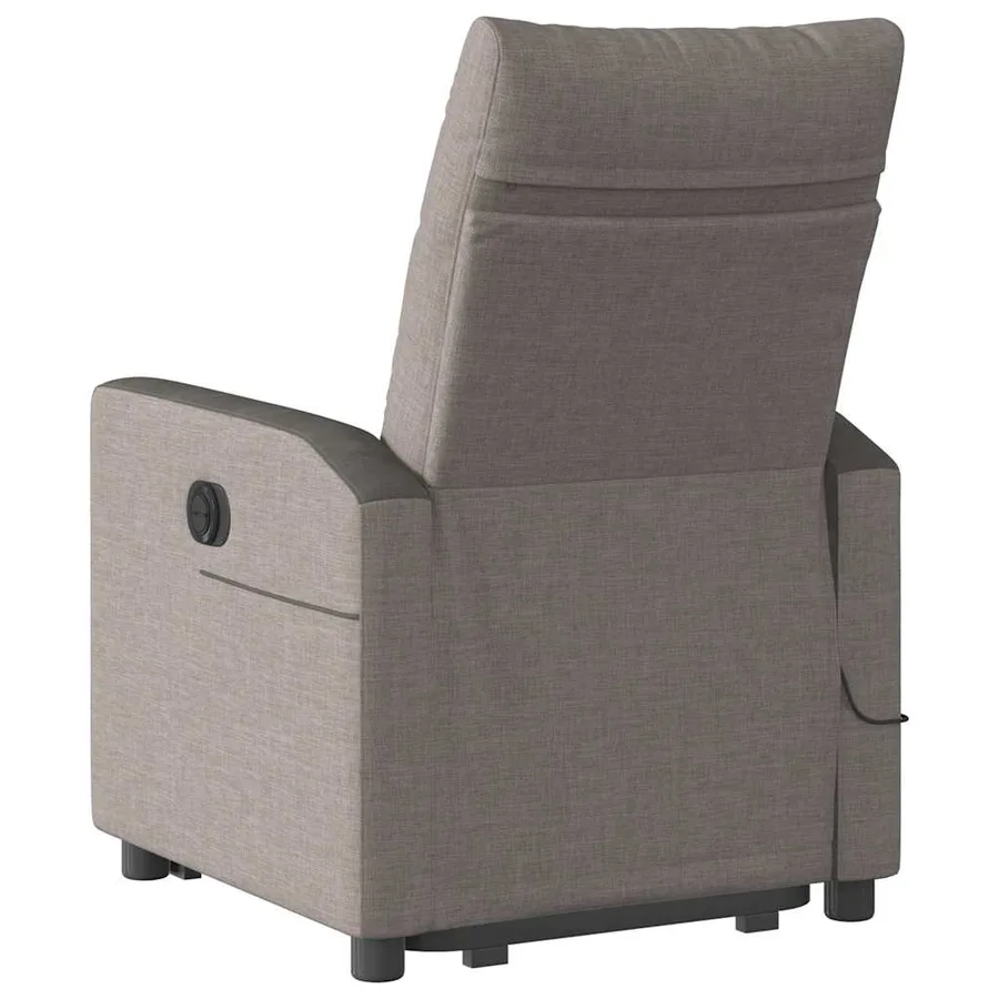 Fauteuil inclinable de massage électrique Taupe Tissu - 7