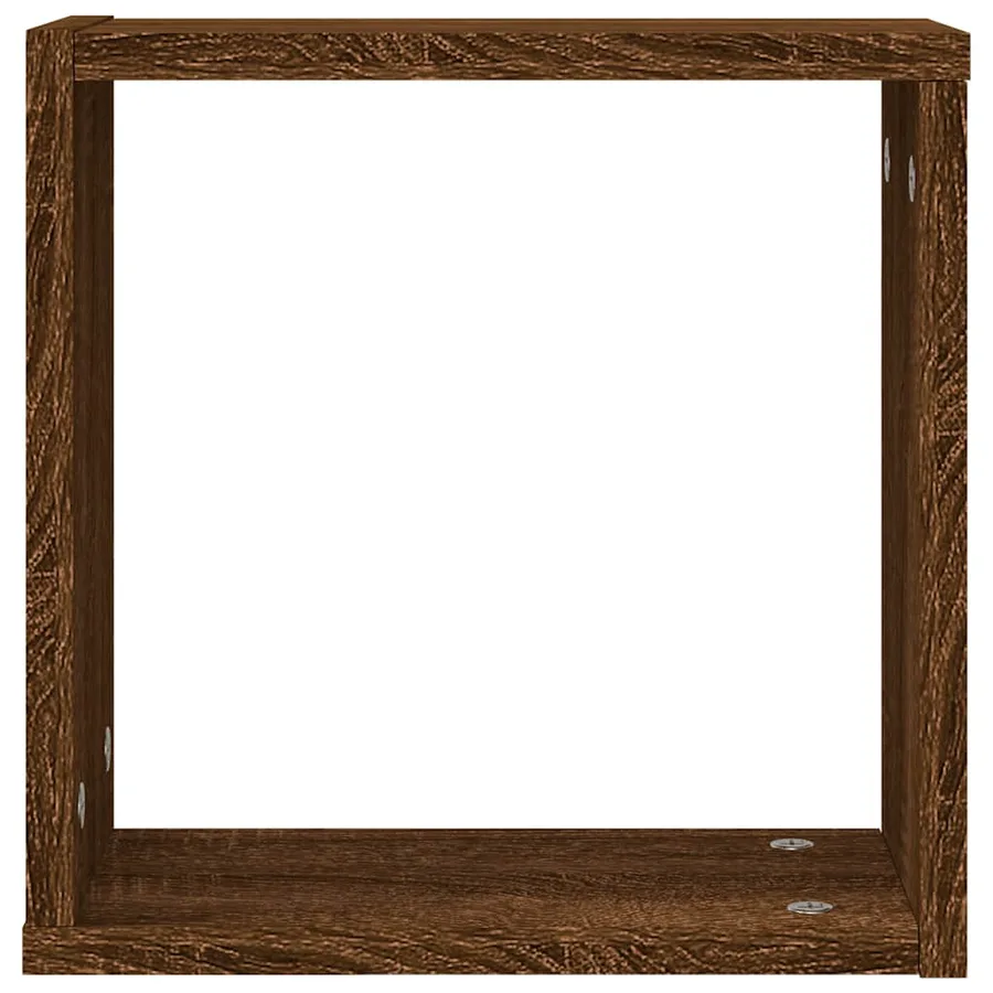 Étagères murales sous forme cube 4 pcs chêne marron 30x15x30cm - 6