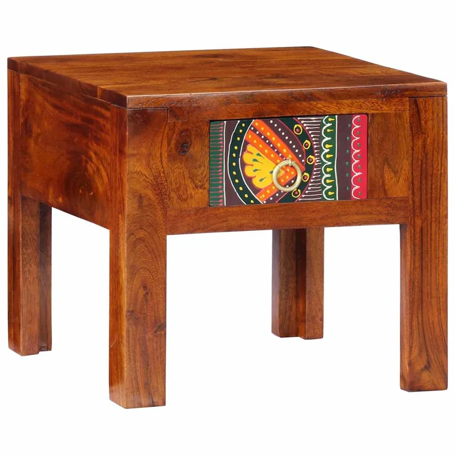 Tables de chevet 2 pcs 40x40x36 cm bois d'acacia massif - 10