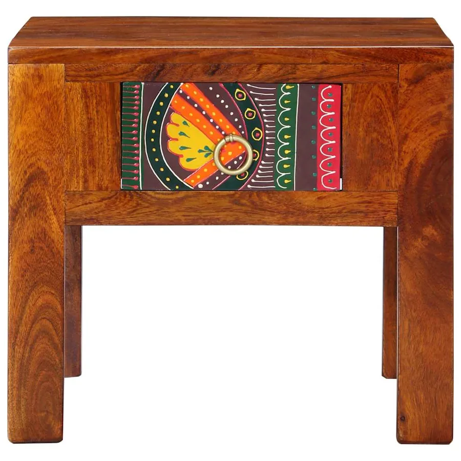Tables de chevet 2 pcs 40x40x36 cm bois d'acacia massif - 2