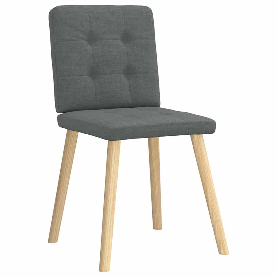 Chaises à manger lot de 2 gris foncé tissu - 3