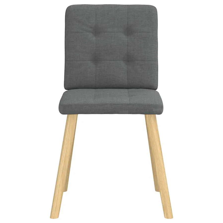 Chaises à manger lot de 2 gris foncé tissu - 4