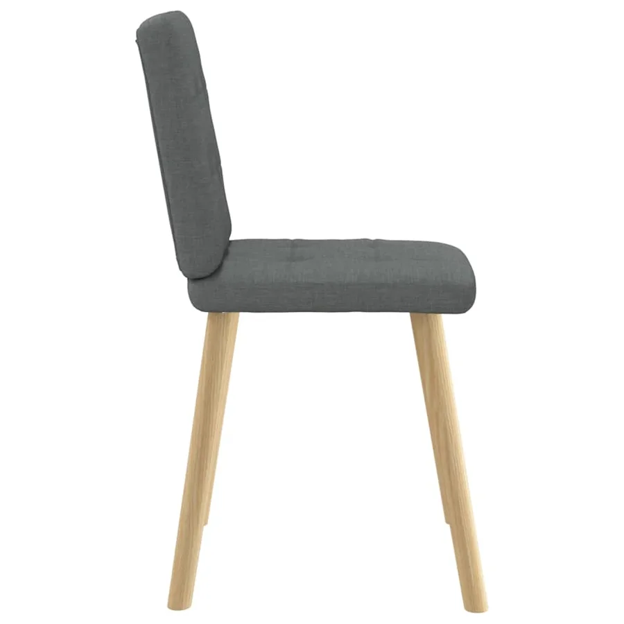 Chaises à manger lot de 2 gris foncé tissu - 5