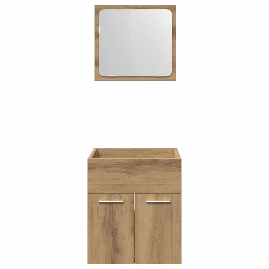 Ensemble de meubles salle de bain 2 pcs bois d'ingénierie - 6