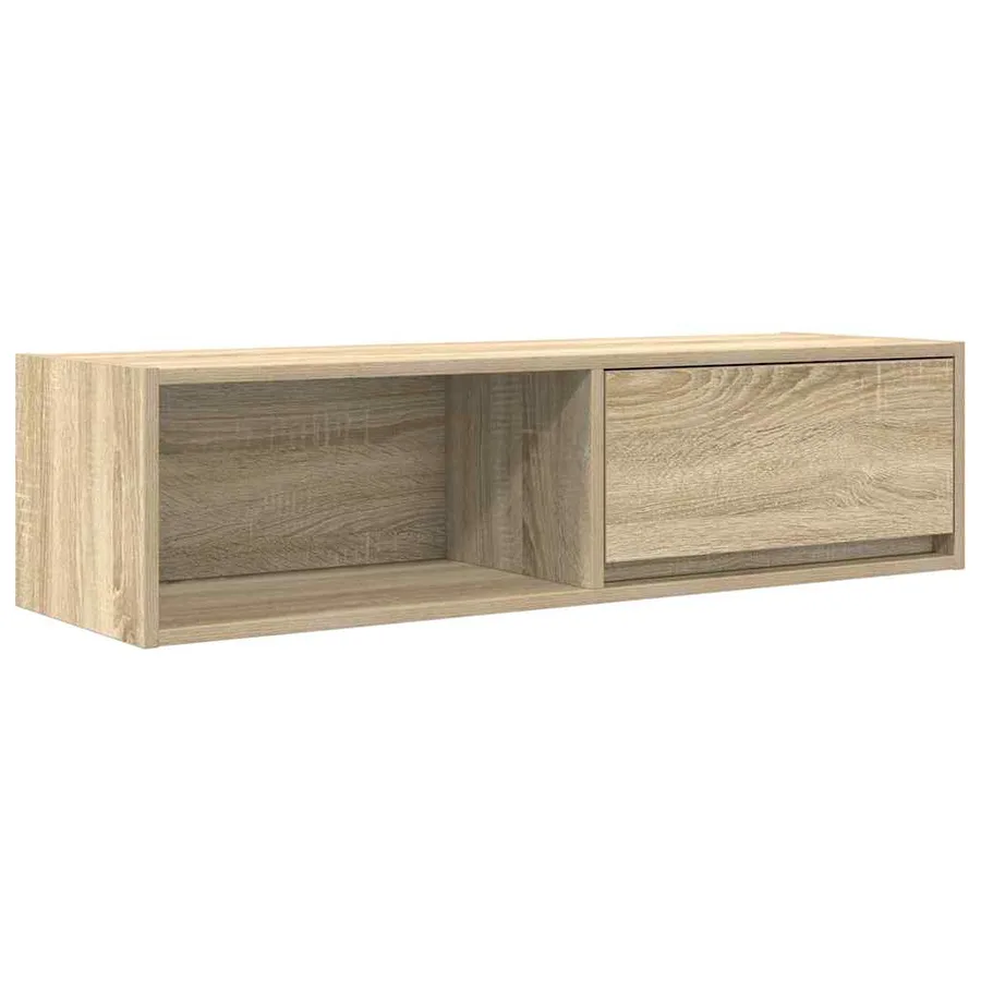 Meuble TV chêne sonoma 100x31x25,5 cm bois d'ingénierie - 2