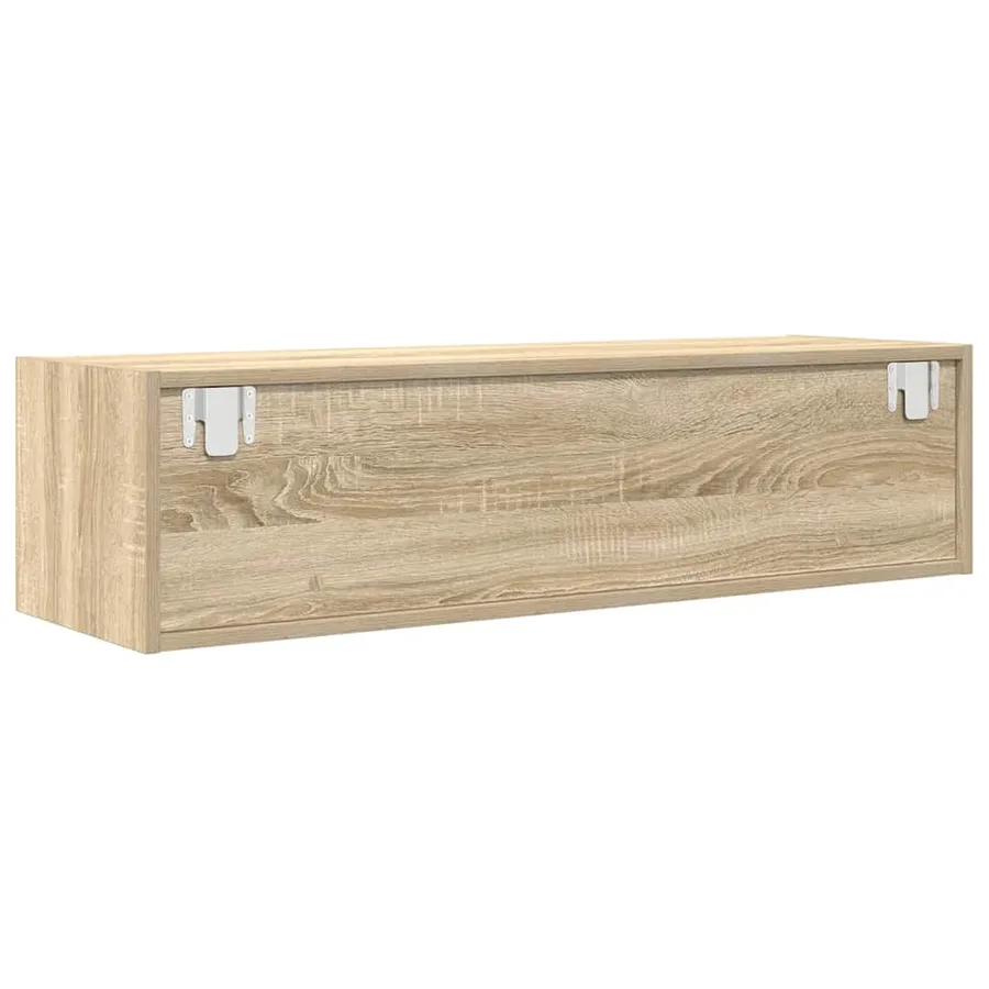Meuble TV chêne sonoma 100x31x25,5 cm bois d'ingénierie - 8