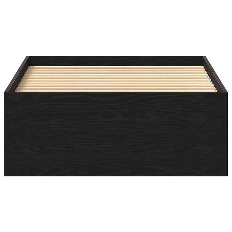 Cadre de lit sans matelas en chêne noir 90x190 cm bois d'ingénierie - 5