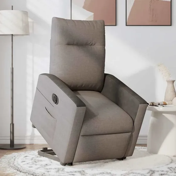 Fauteuil inclinable électrique taupe tissu
