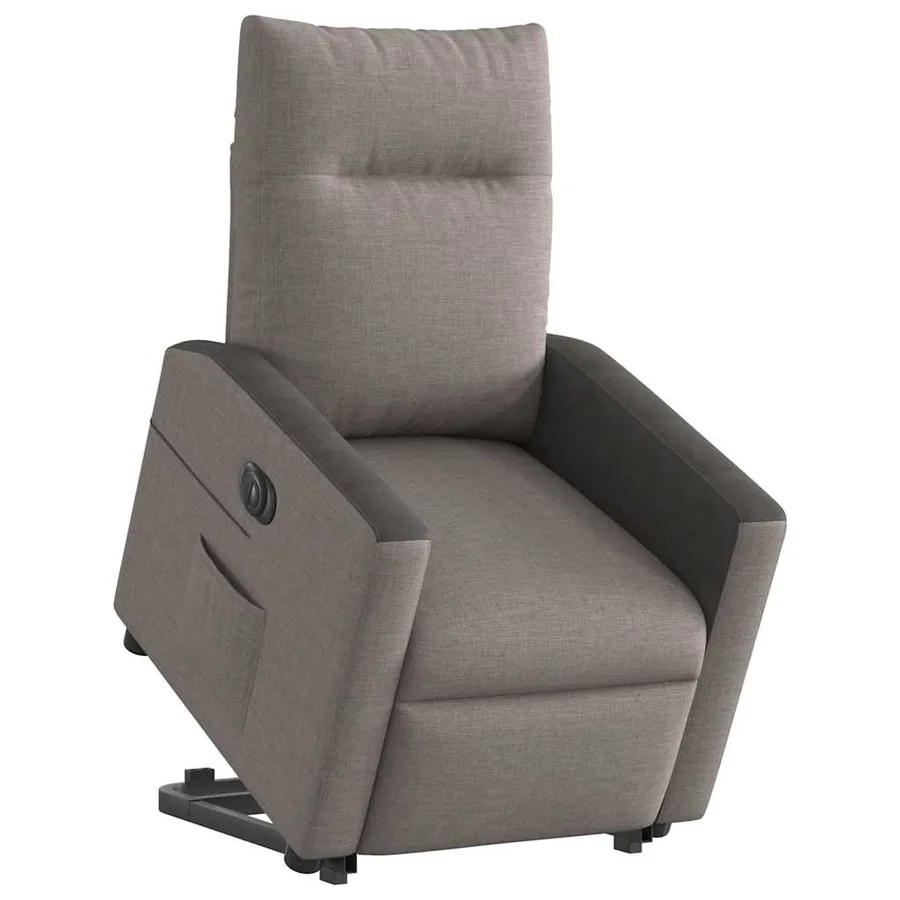 Fauteuil inclinable électrique taupe tissu - 3