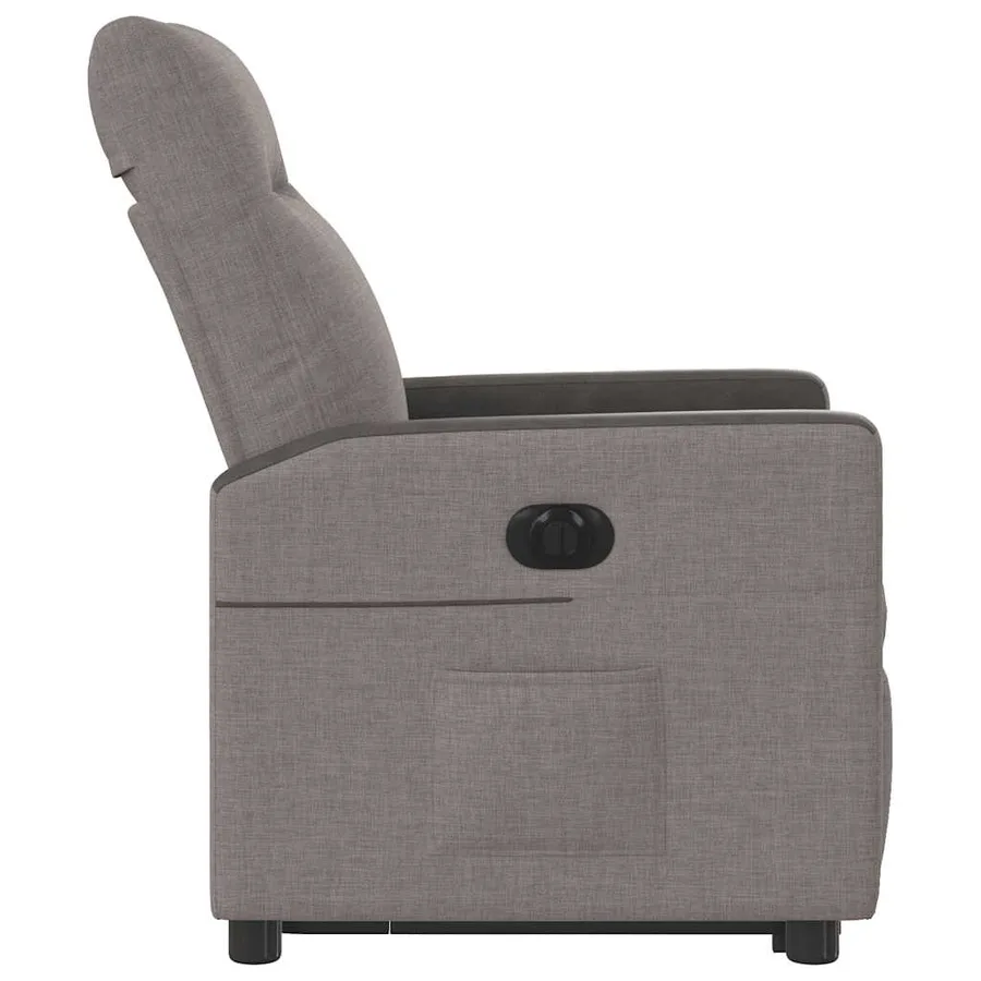 Fauteuil inclinable électrique taupe tissu - 6