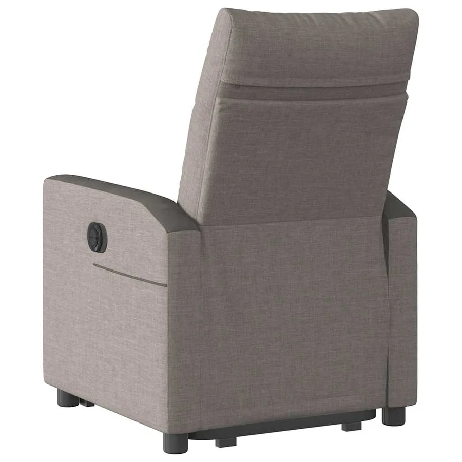 Fauteuil inclinable électrique taupe tissu - 7