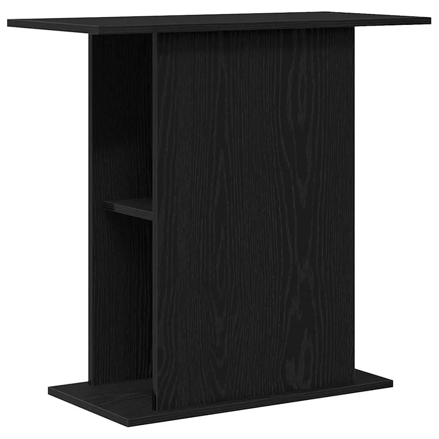 Support d'aquarium Chêne noir 75x36x72,5 cm Bois d'ingénierie - 2