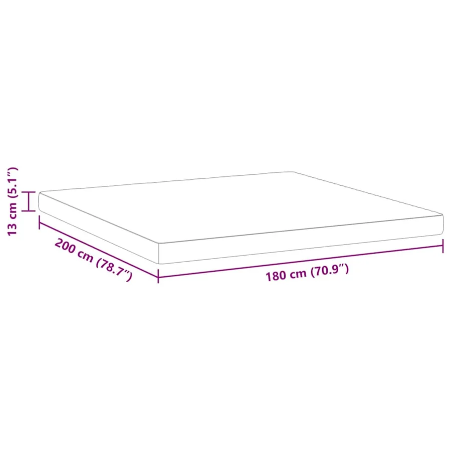 Matelas Blanc 180 x 200 cm Tissu jacquard - 12