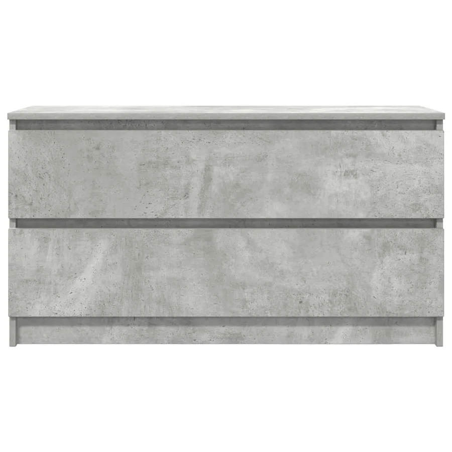 Meuble TV gris béton 100x35x54 cm bois d'ingénierie - 6