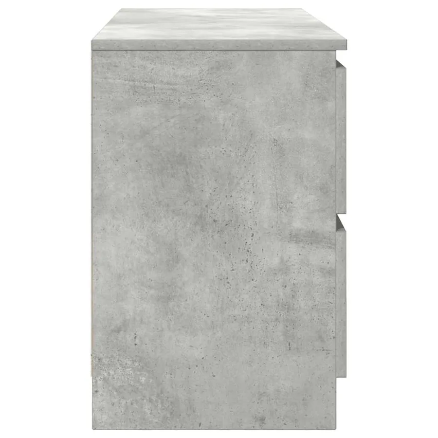 Meuble TV gris béton 100x35x54 cm bois d'ingénierie - 7
