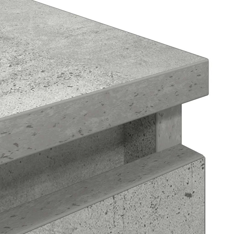 Meuble TV gris béton 100x35x54 cm bois d'ingénierie - 9