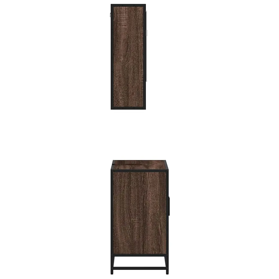 Ensemble de meubles de salle de bain 2 pcs Chêne marron - 6