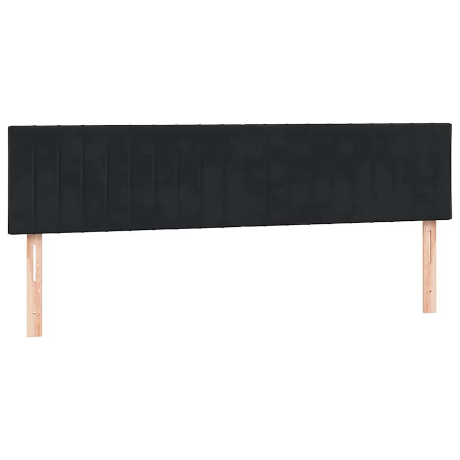Sommier à lattes de lit avec matelas et LED noir 180x210 cm velours - 7