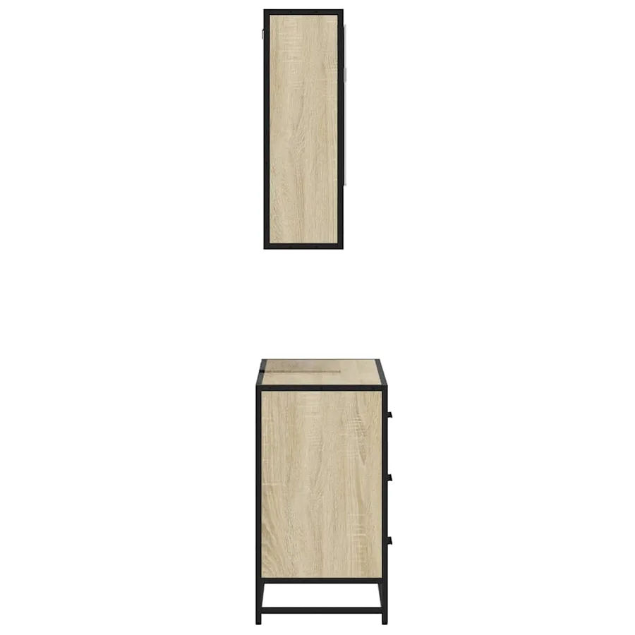 Ensemble de meubles de salle de bain 2 pcs chêne sonoma - 6