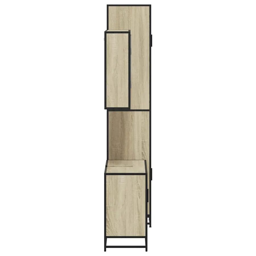 Ensemble de meubles de salle de bain 3 pcs chêne sonoma - 6