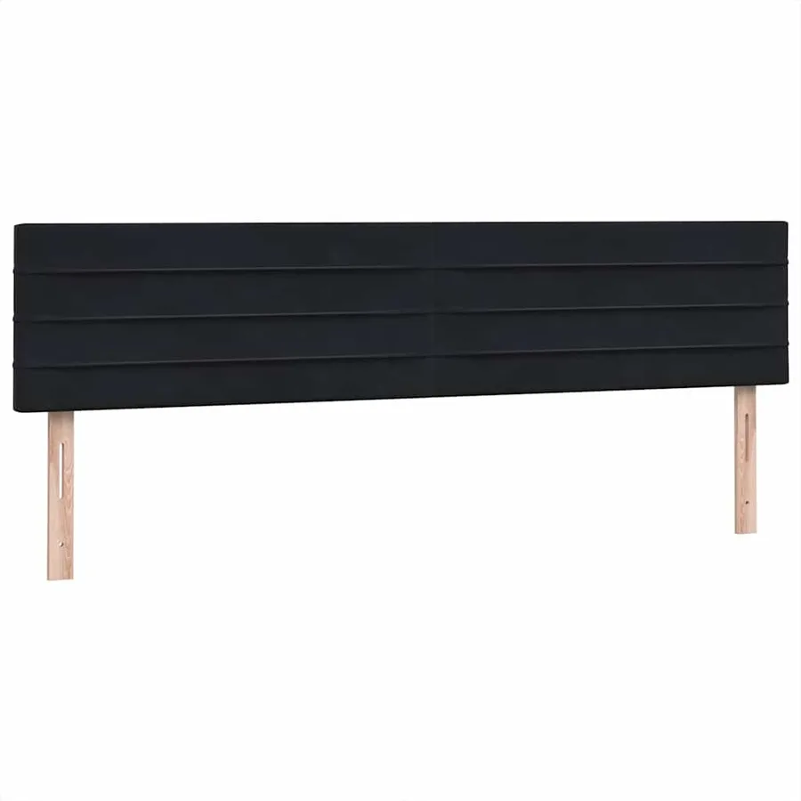 Sommier à lattes de lit avec matelas noir 200x210 cm Velours - 8