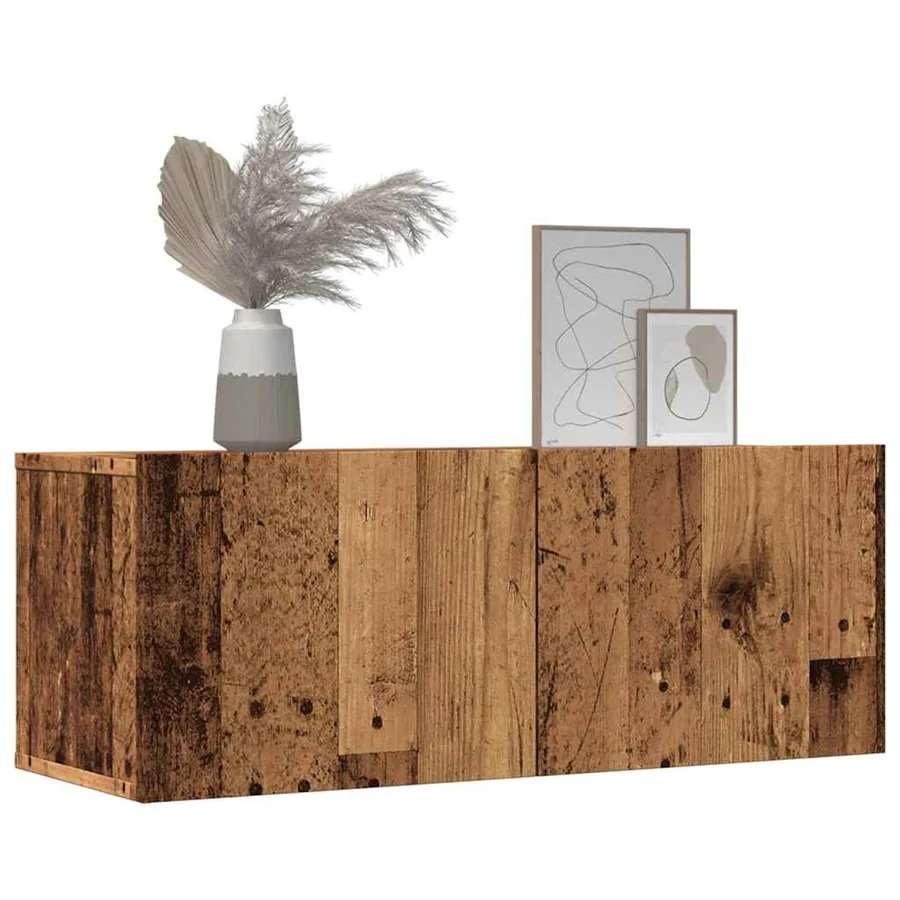 Meubles TV muraux 2 pcs vieux bois 80x30x30 cm - 3