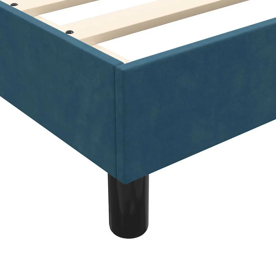 Sommier à lattes de lit et matelas bleu foncé 180x210cm velours - 10